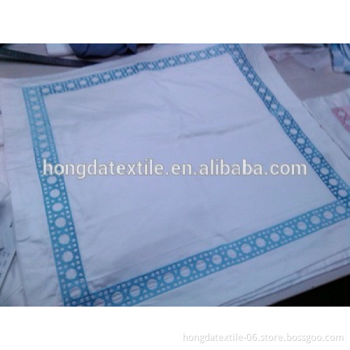 CUSTOM COTTON HIGH QUALITY EMBROIDERIED PILLOW COVER ,TOP SHEET ,QUILT COVER